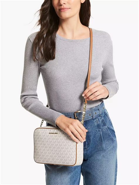 michael kors jet mini leather crossbody|mk jet set crossbody vanilla.